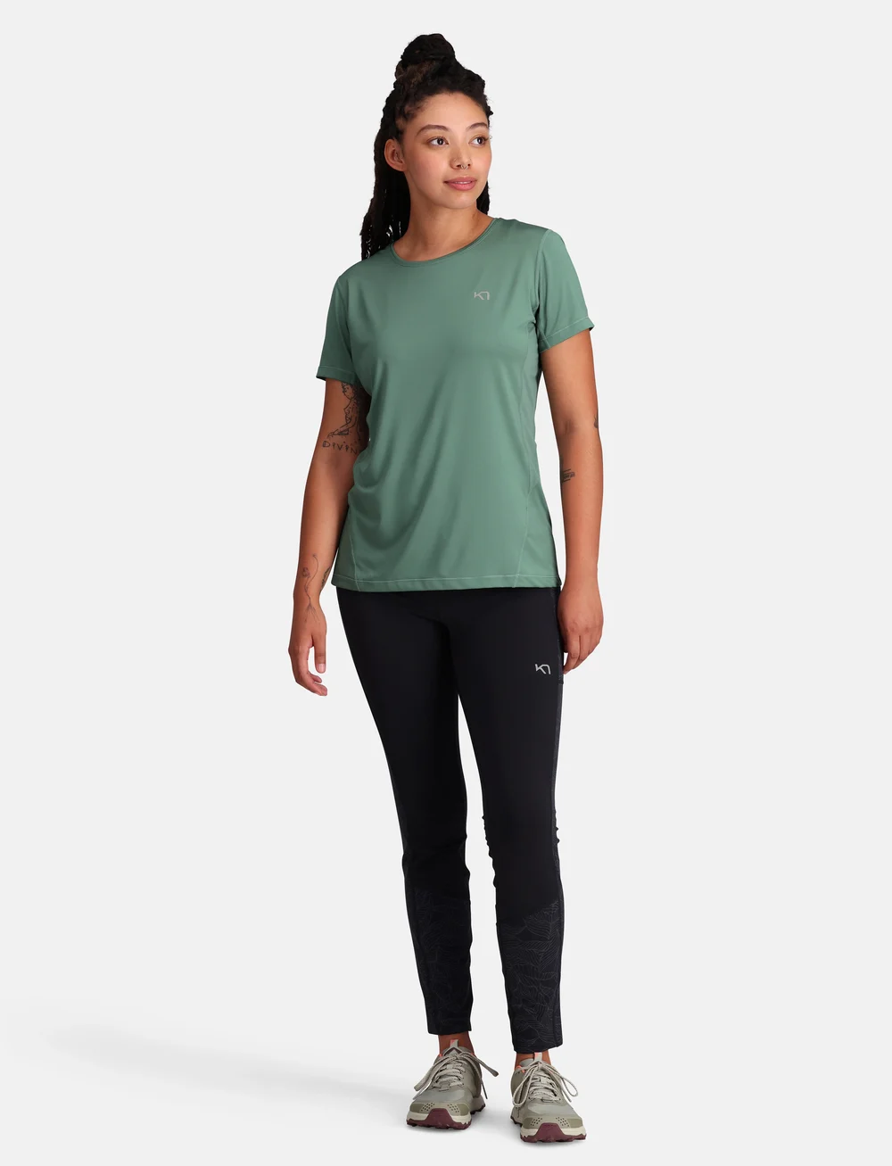 Kari Traa - NORA 2.0 TEE - t-shirts - dusty midtone green - 4
