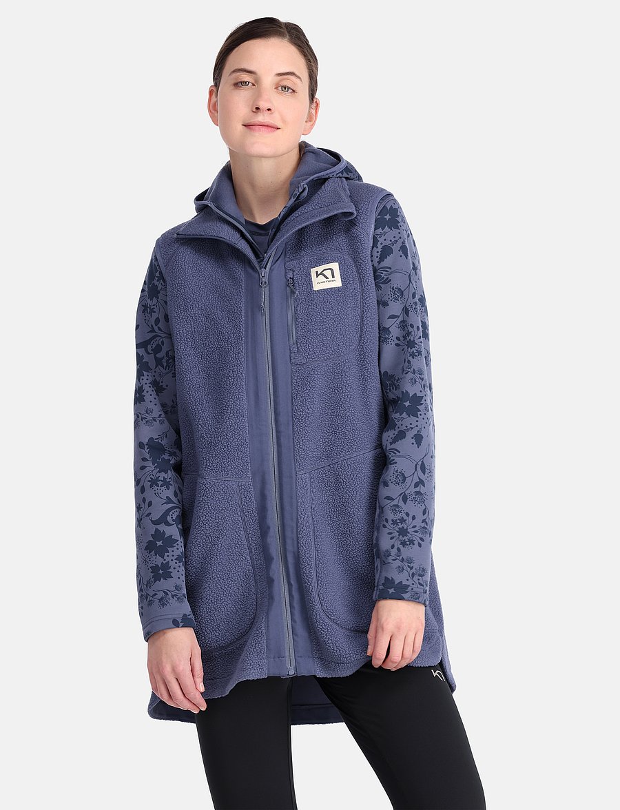 Kari Traa - SANNE PILE VEST LONG - outdoor - moon - 0