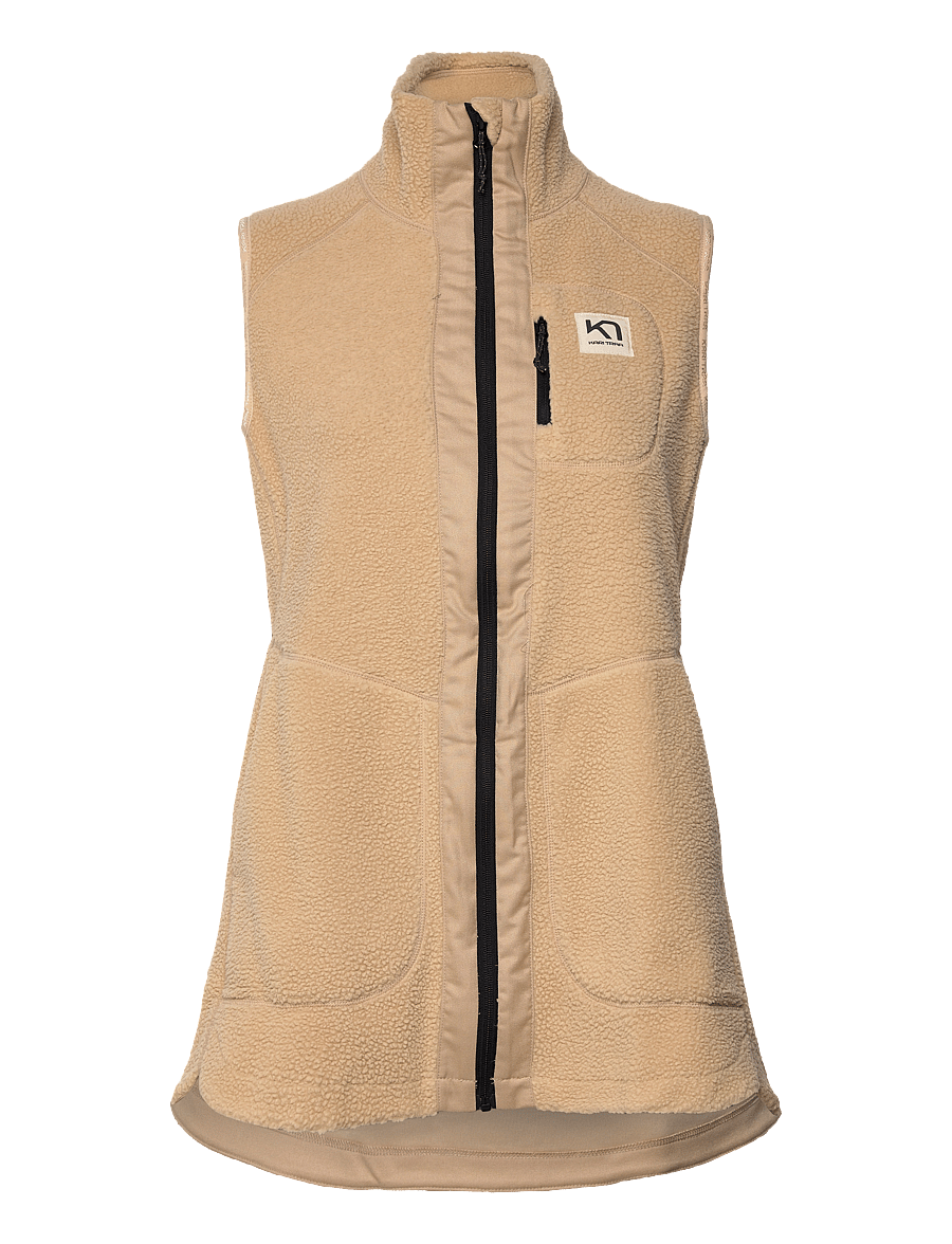 Kari Traa - SANNE PILE VEST LONG - outdoor - oat - 1