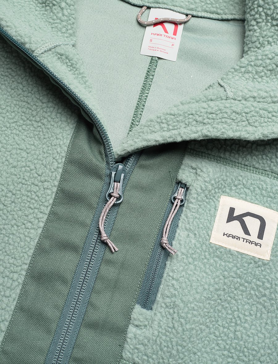 Kari Traa - SANNE PILE VEST LONG - outerwear - sage - 4