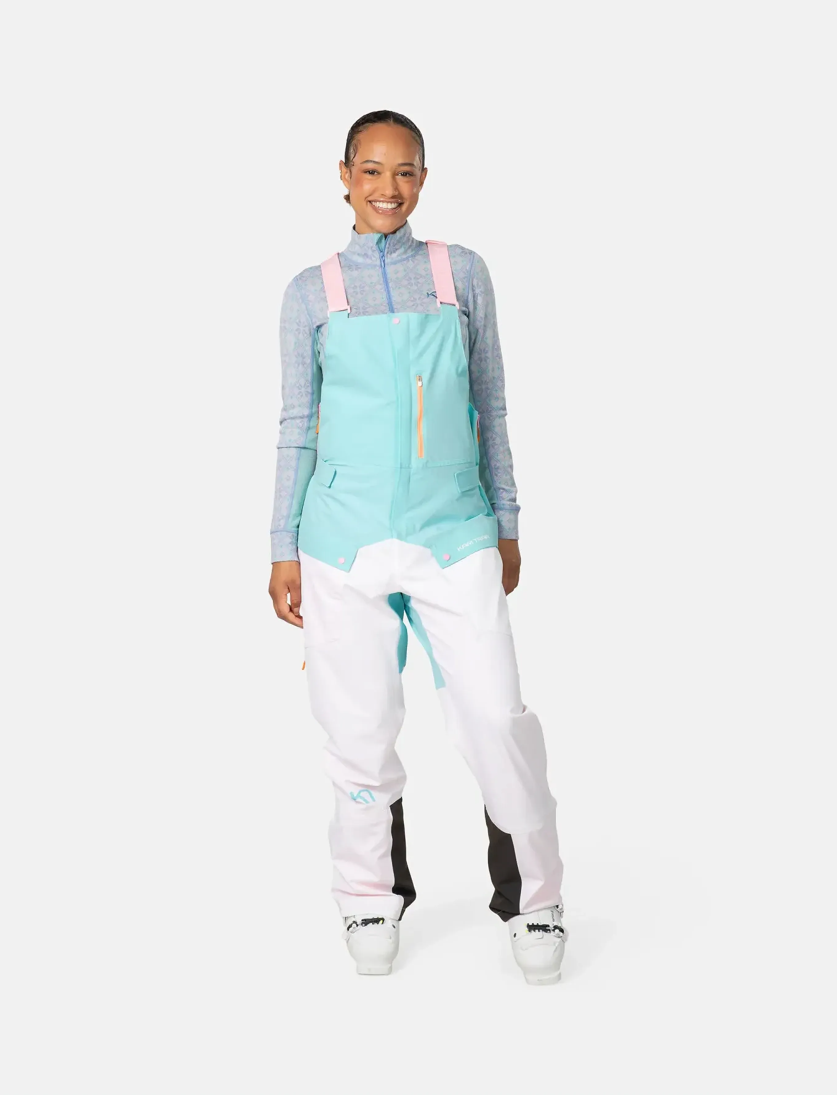 Kari Traa Johanne Bib, L, Unterteile, Weiß - Sport Pants, Frauen