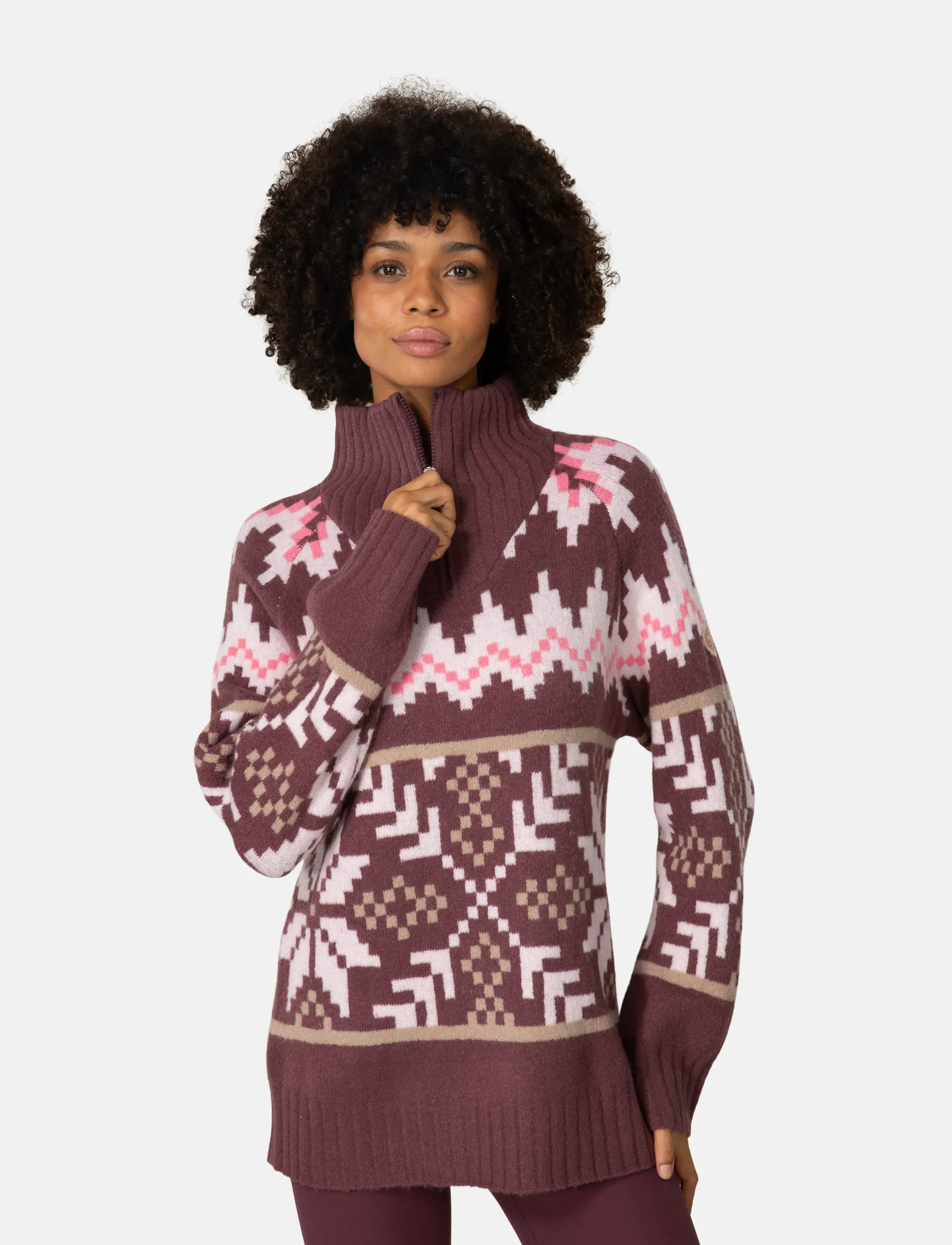 Kari Traa - AMELIA KNIT - herbstersparnisse - cocoa - 0