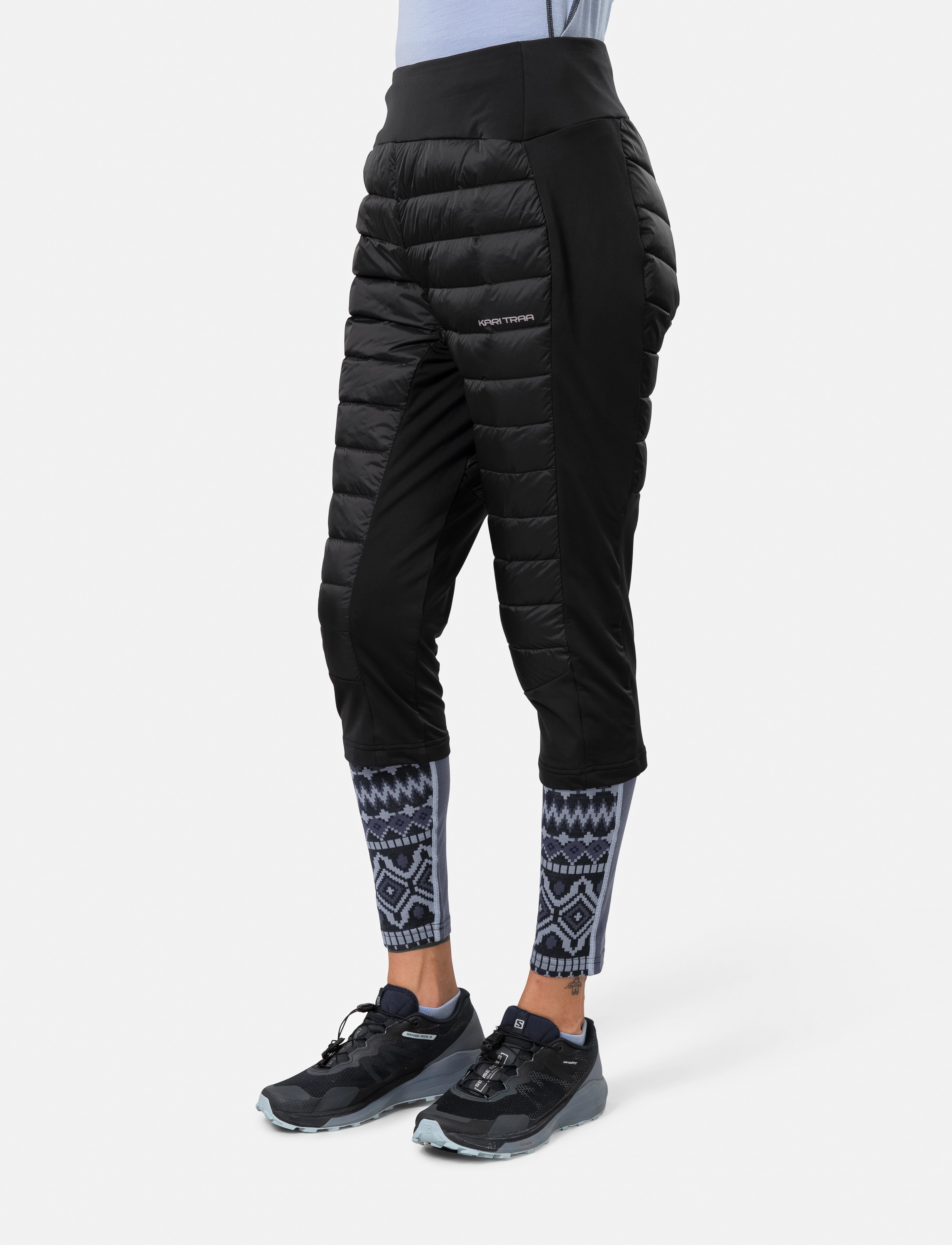 Kari Traa EMILIE HIGH WAIST CAPRI - Fritidsbukser - BLACK / black