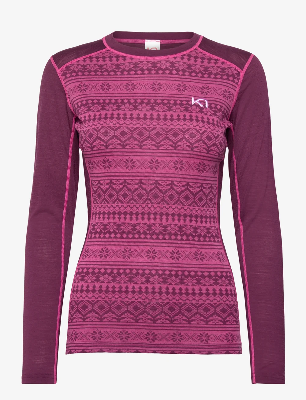 Kari Traa - MINA LS - termoundertrøjer - wine - 0