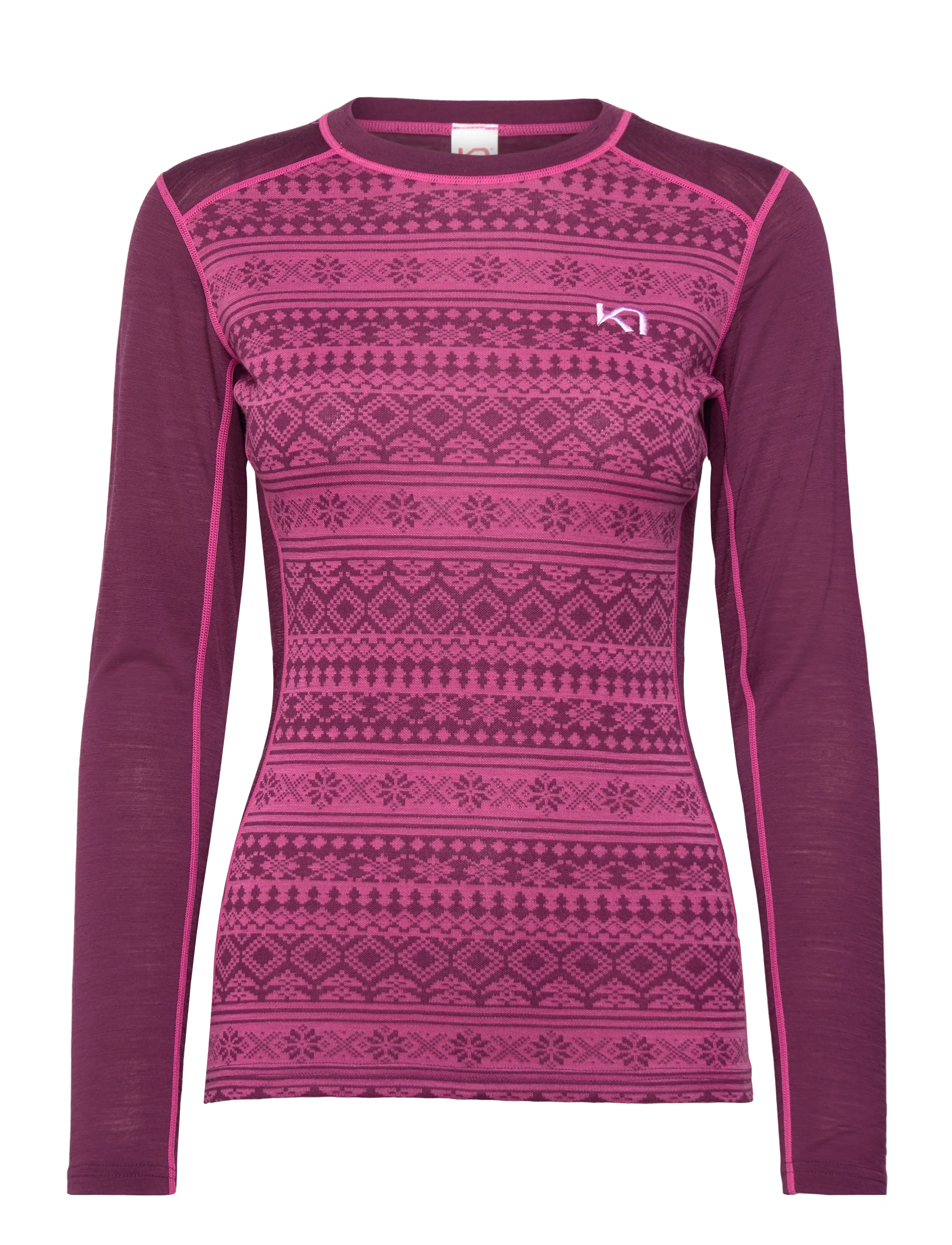 Kari Traa MINA LS - Base layer tops - WINE / burgundy