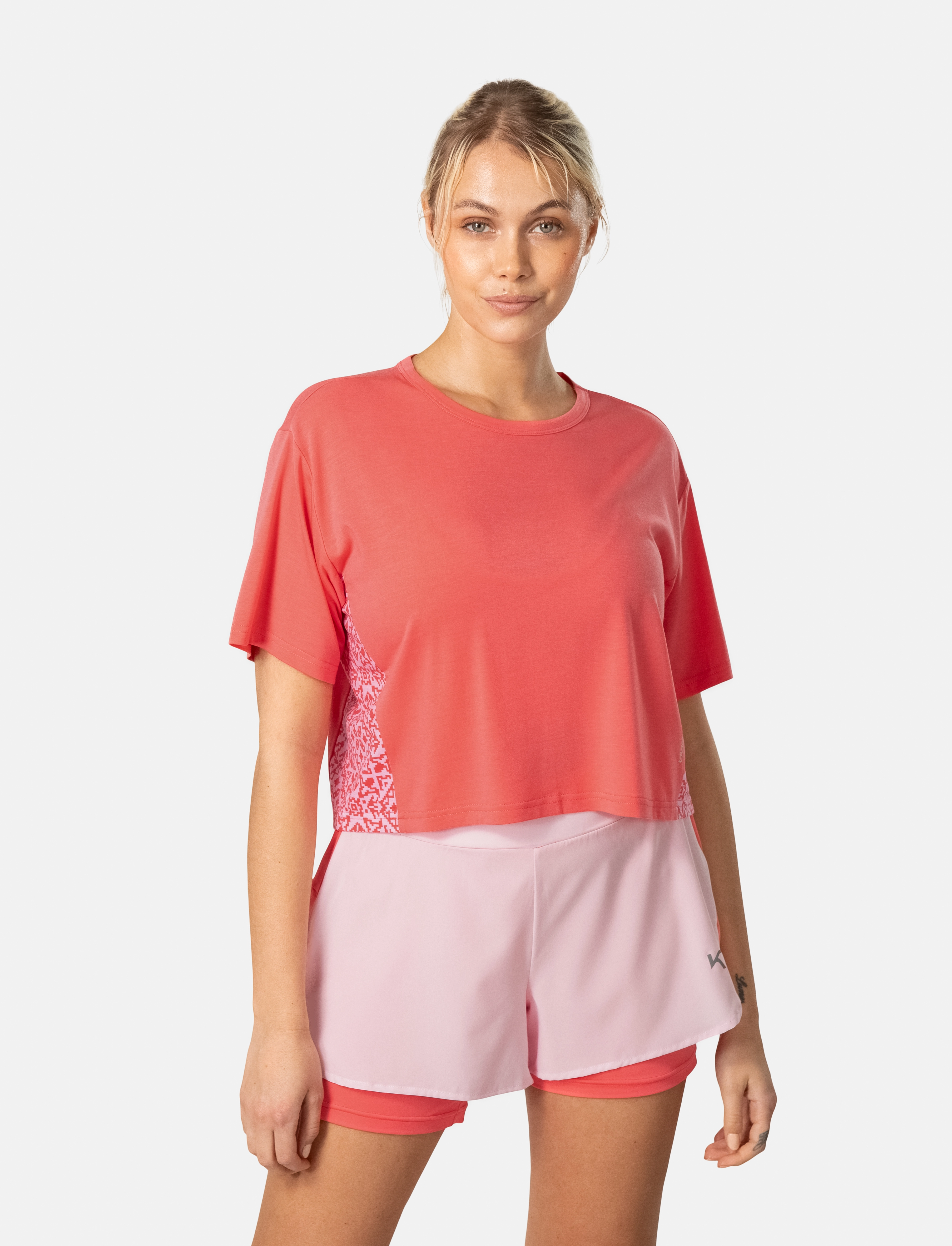 Kari Traa Mija Tee, Kvinder, Kort T-Shirt, Koral, Str: M