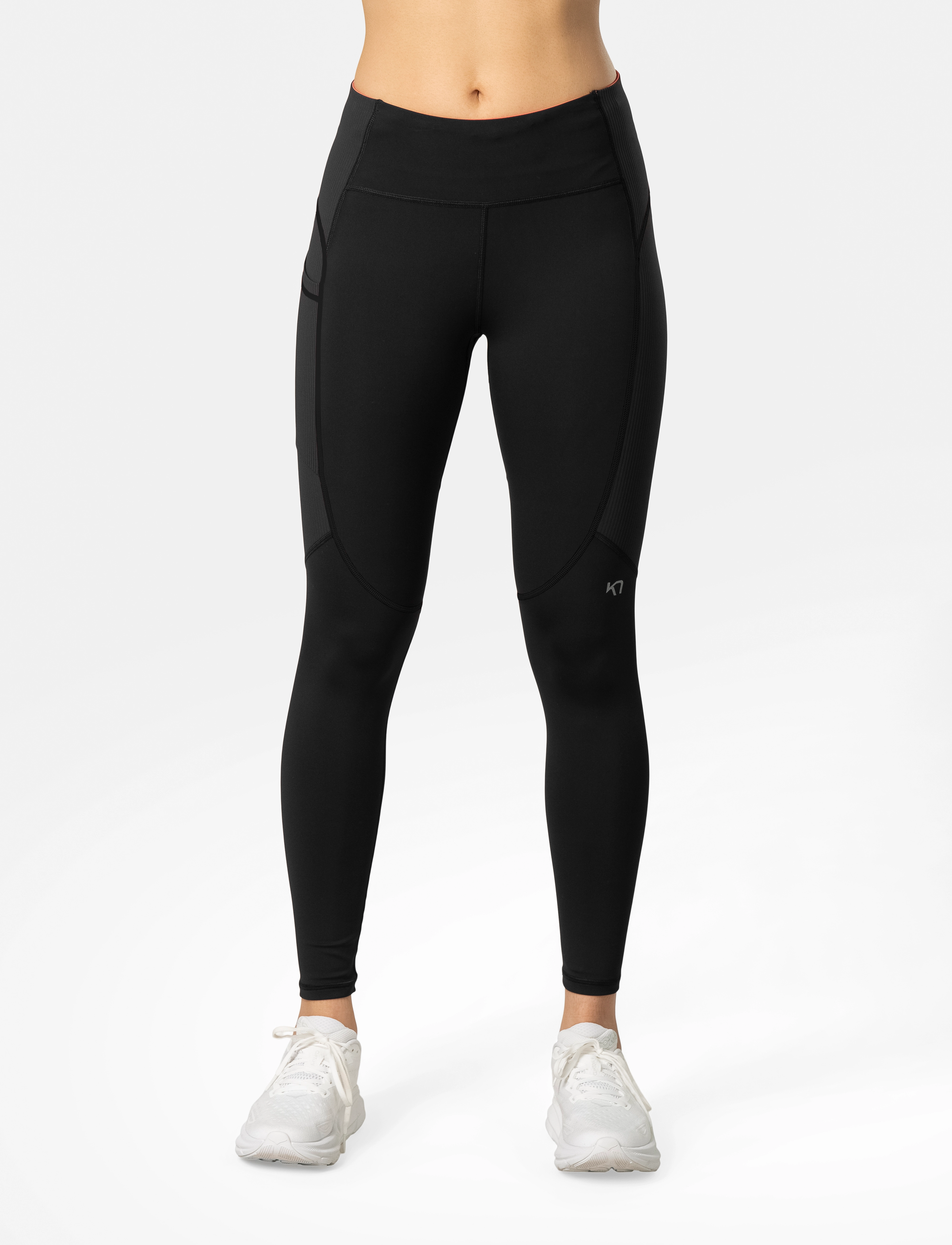 Kari Traa Linnea Tights, Højtaljede Lommetights, Sort, Str: XS
