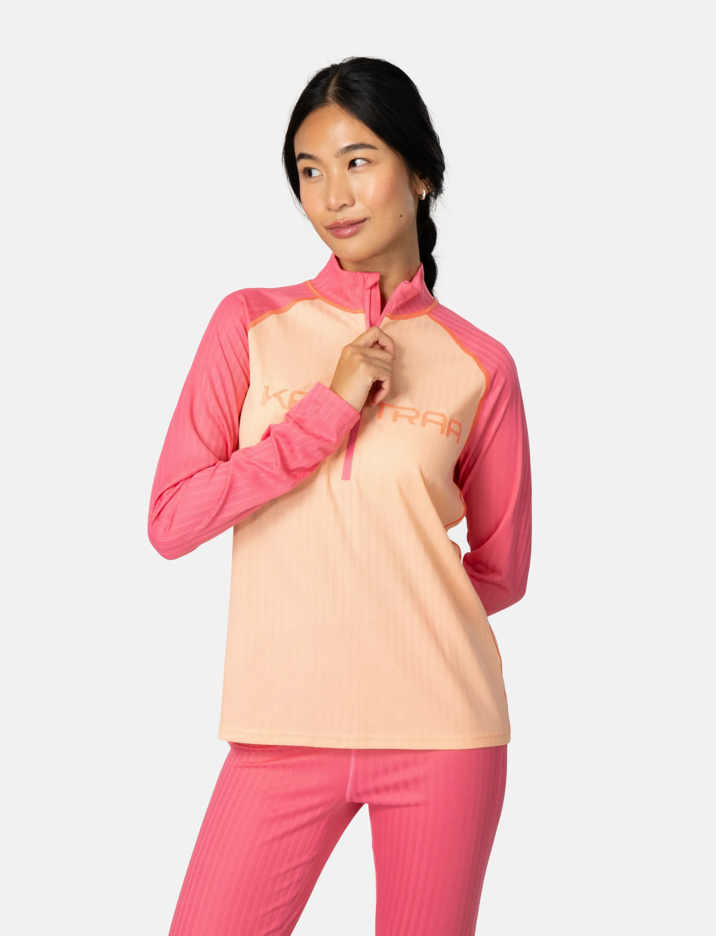 Kari Traa - ELLA HALFZIP - langærmede t-shirts - pblom - 0