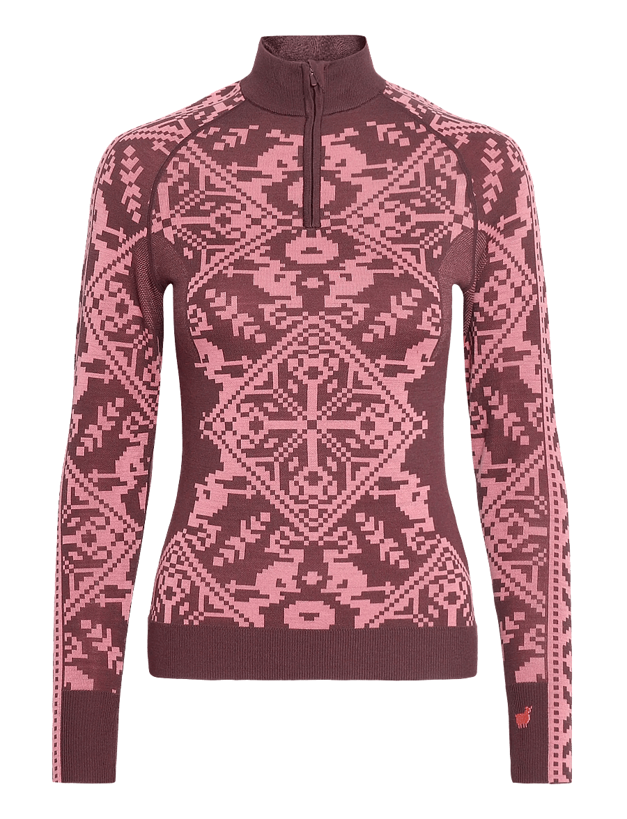 Kari Traa - SAGA HZ - baselayer overdele - cocoa - 0