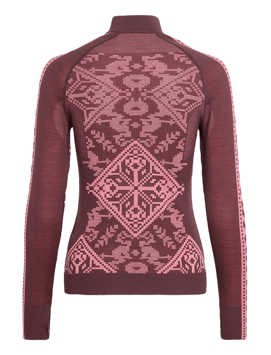 Kari Traa - SAGA HZ - baselayer overdele - cocoa - 1