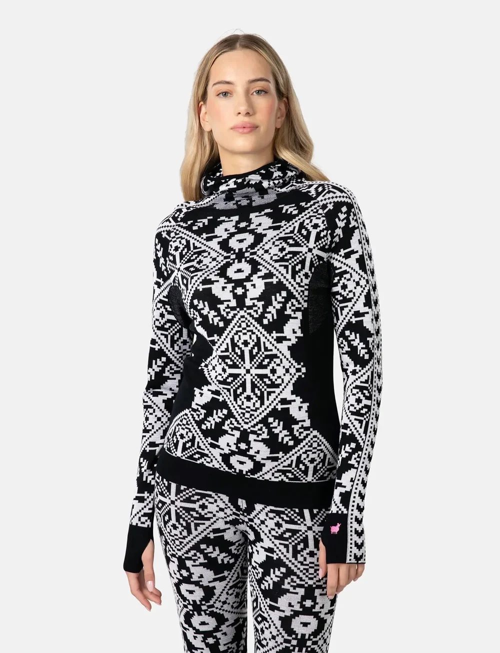 Kari Traa - SAGA HOOD - underställströjor - black - 0