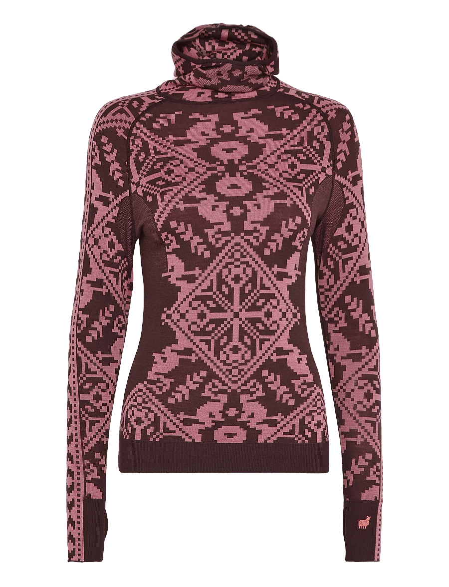 Kari Traa - SAGA HOOD - baselayer overdele - cocoa - 0