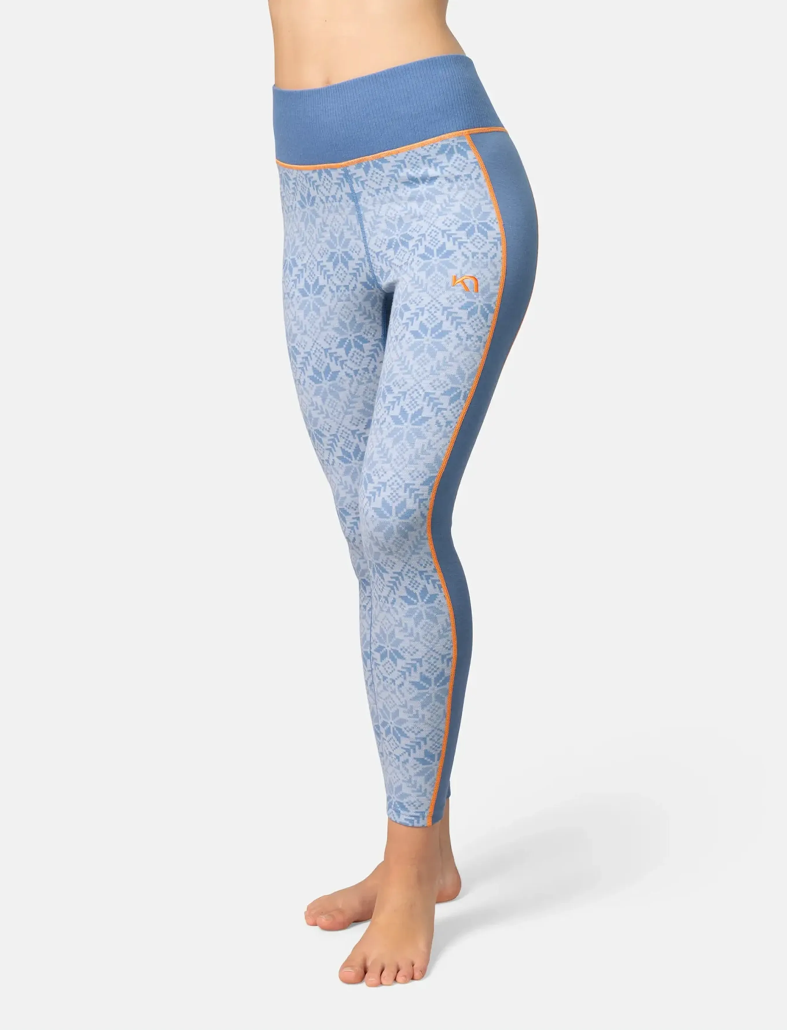 Kari Traa Anna High Waist Pants, XS, Blue, Sport Base Layers > Sport Base Layer Underdele, Dame