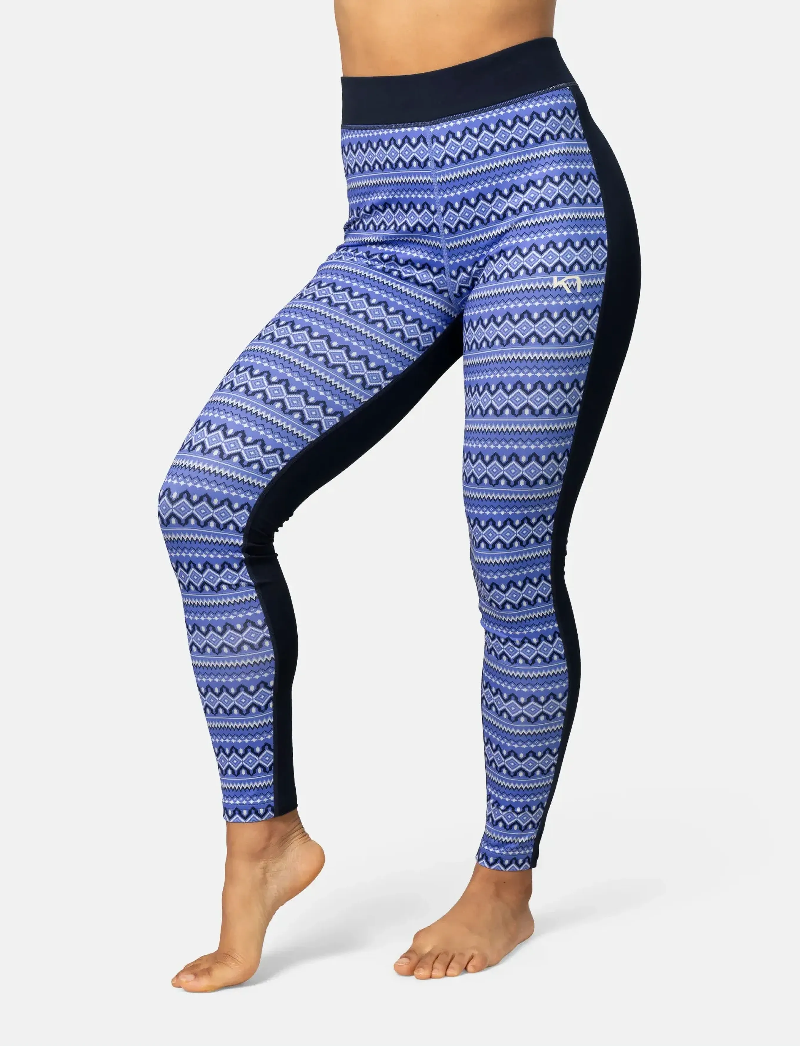 Kari Traa Lilja High Waist Pants, Kvinder, Højtaljede Bukser, Navy, Str: M