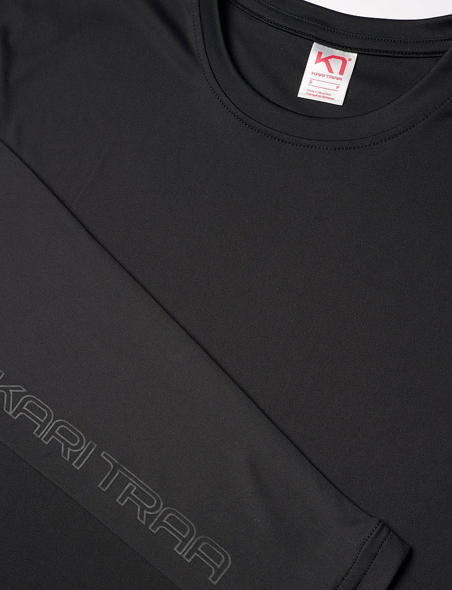 Kari Traa - UNA LS - pikkade varrukatega alussärgid - black - 4