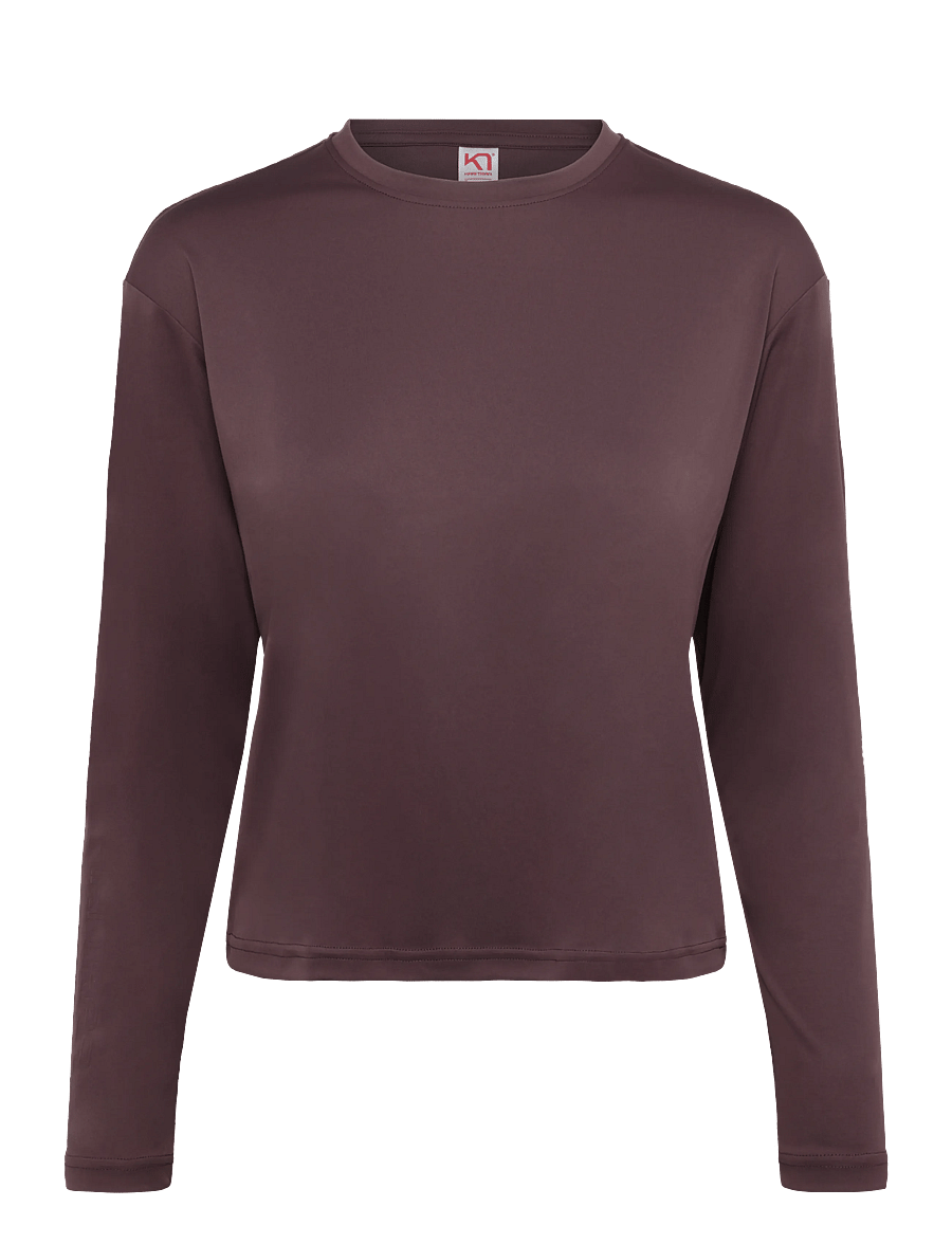 Kari Traa - UNA LS - langærmede t-shirts - cocoa - 0