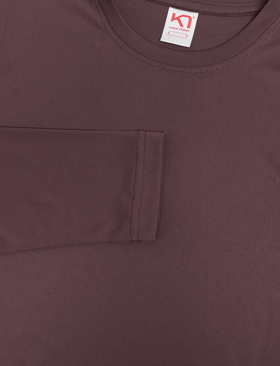 Kari Traa - UNA LS - langærmede t-shirts - cocoa - 2