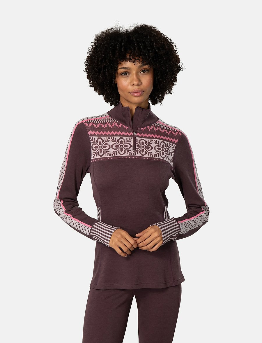 Kari Traa - INES HZ - baselayer overdele - cocoa - 0