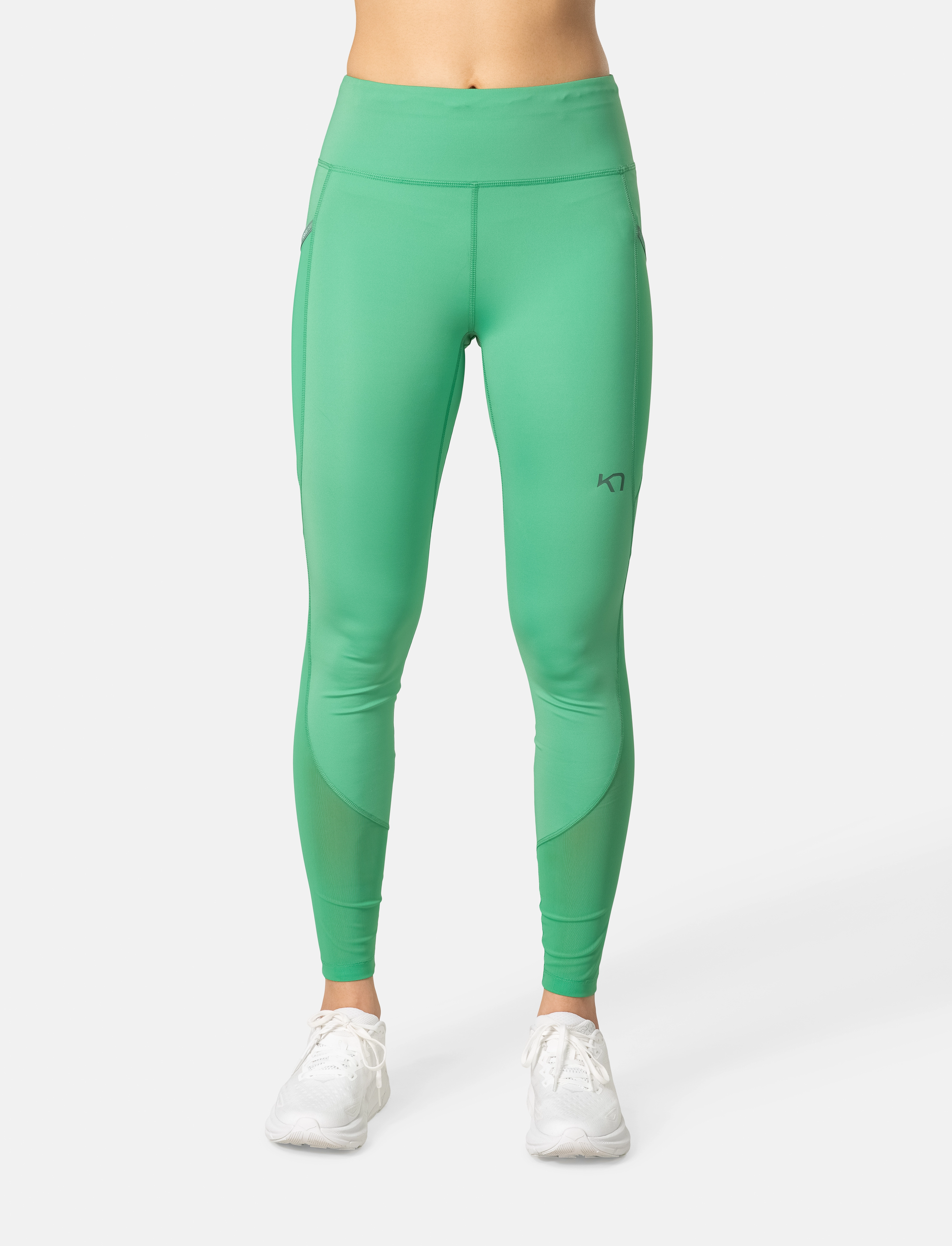 Kari Traa Vilde Air Tights, Kvinder, Højtaljede Mesh Panel Tights, Grøn, Str: L