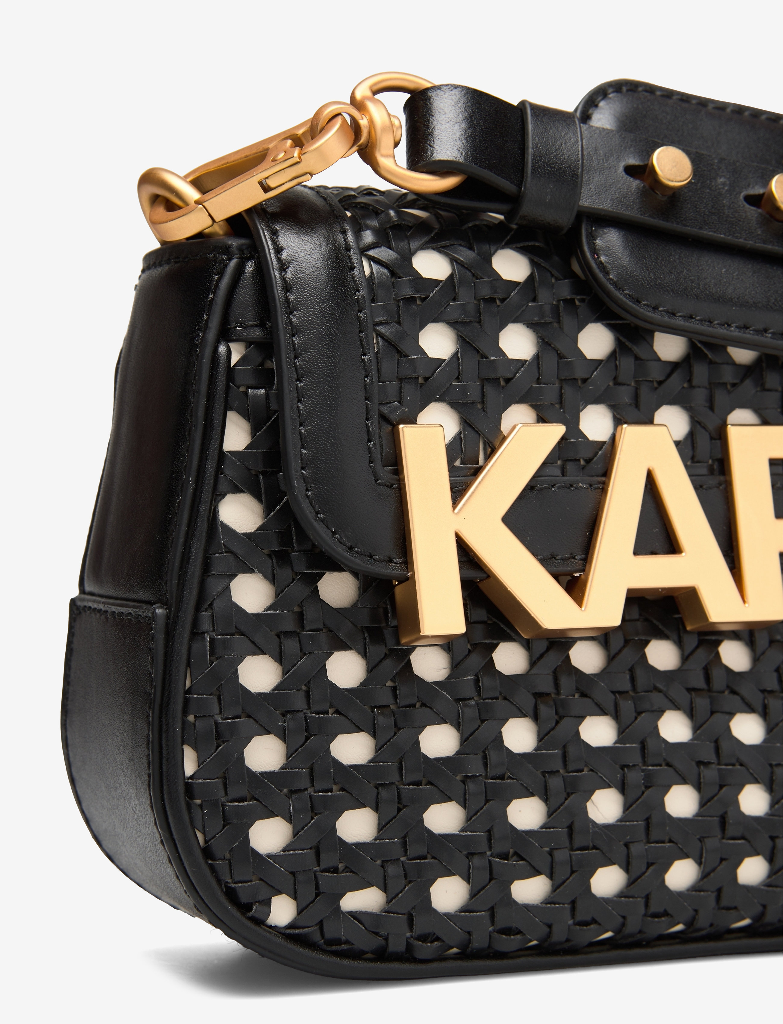 Karl Lagerfeld - K/Letters Woven Sm Crossbody - black - 3