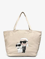 Karl Lagerfeld - k/ikonik 2.0 k&c canv shopper - tote bags - off white - 0