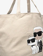 Karl Lagerfeld - k/ikonik 2.0 k&c canv shopper - tote bags - off white - 3