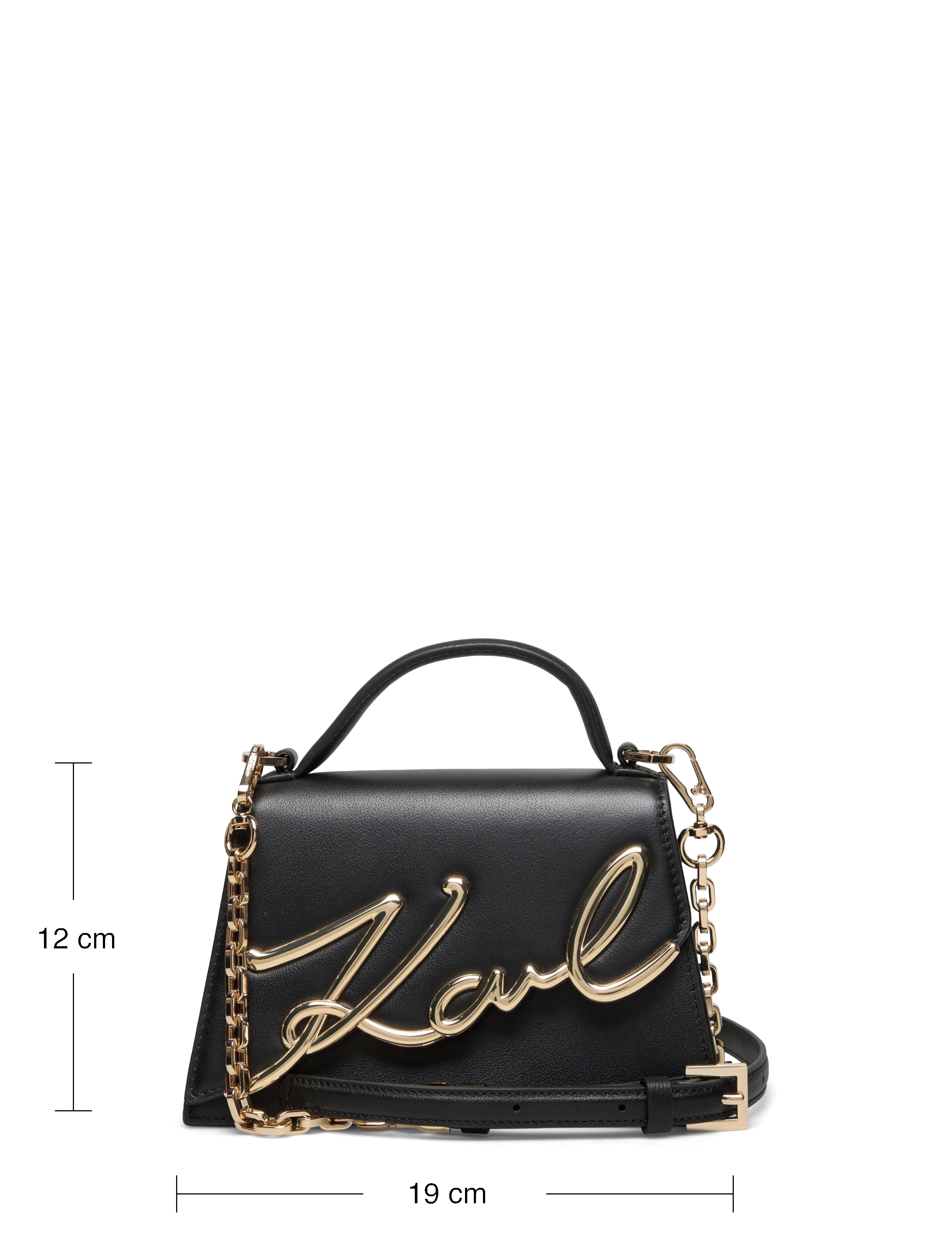 Karl Lagerfeld - k/signature 2.0 sm crossbody - black/gold - 4