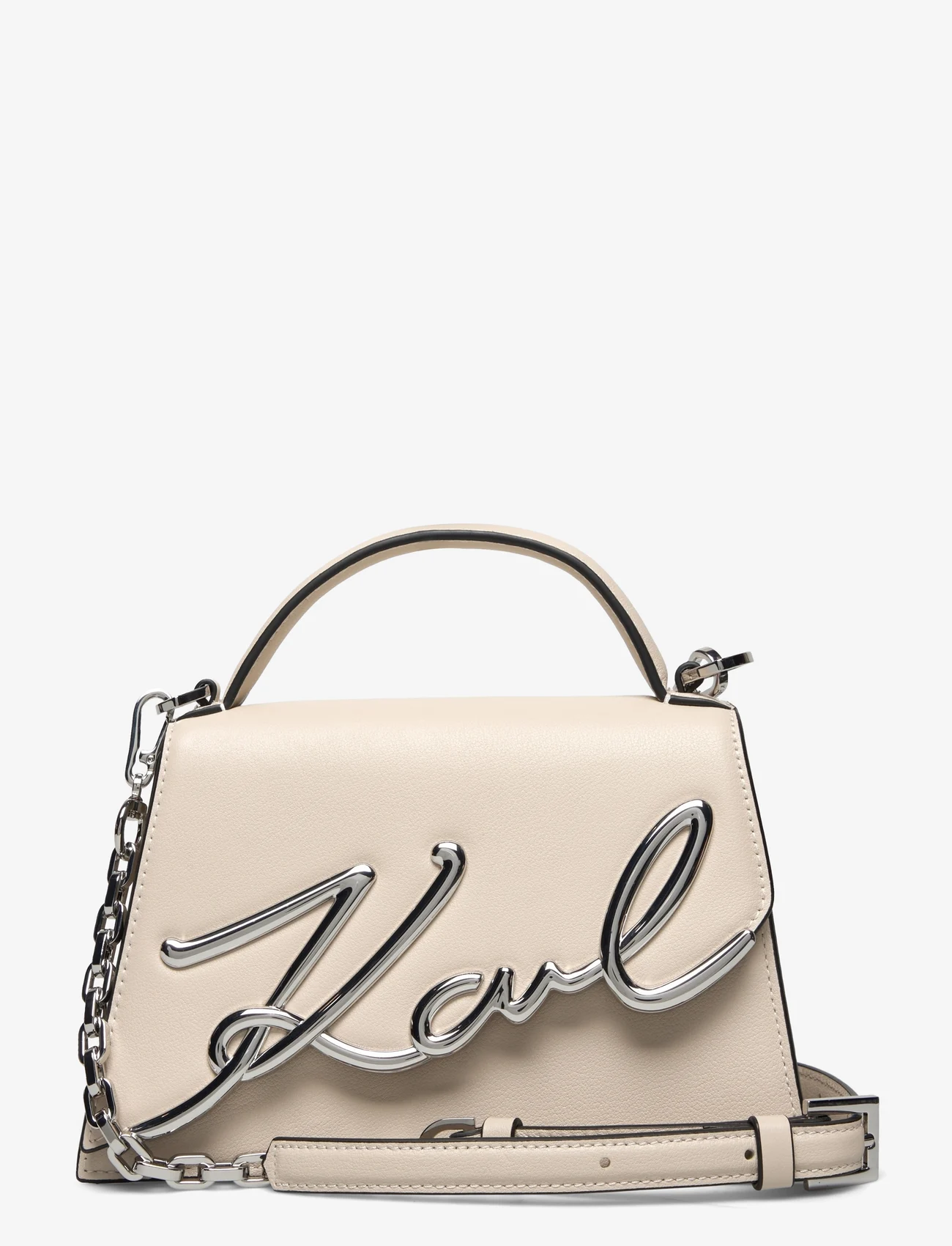 Karl Lagerfeld - k/signature 2.0 sm crossbody - party wear at outlet prices - cream - 0
