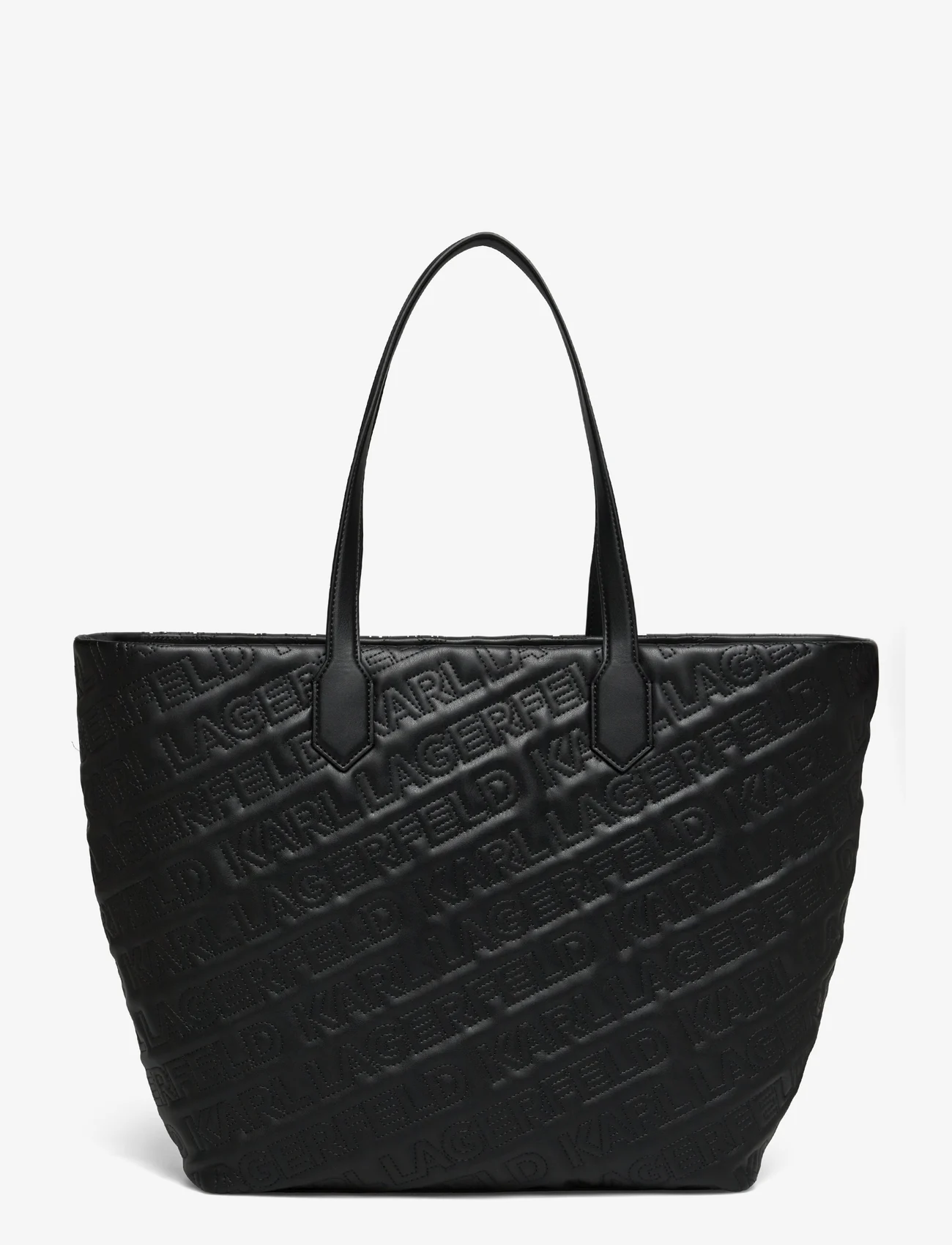 Karl Lagerfeld - k/essential kuilt lg tote - shoppingväskor - black - 1