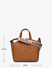 Karl Lagerfeld - k/circle sm tote perforated - festtøj til outletpriser - sudan brown - 4