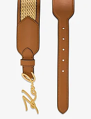 Karl Lagerfeld - k/signature md raffia belt - riemen - natural/sudan brown - 1