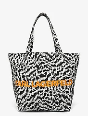 Karl Lagerfeld - k/zebra shopper - pirkinių krepšiai - black/white - 0