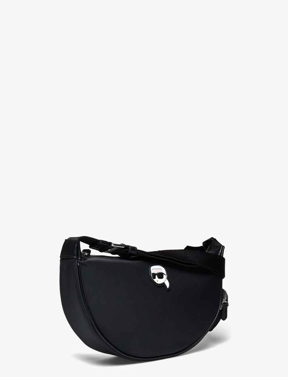 Karl Lagerfeld - ikon nylon sm half moon sb - crossbody bags - black - 2