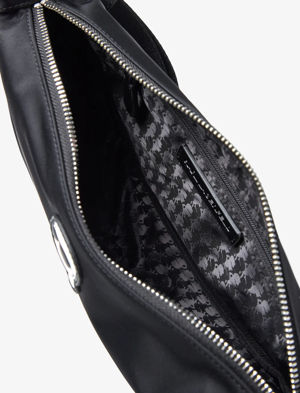 Karl Lagerfeld - ikon nylon sm half moon sb - crossbody bags - black - 4