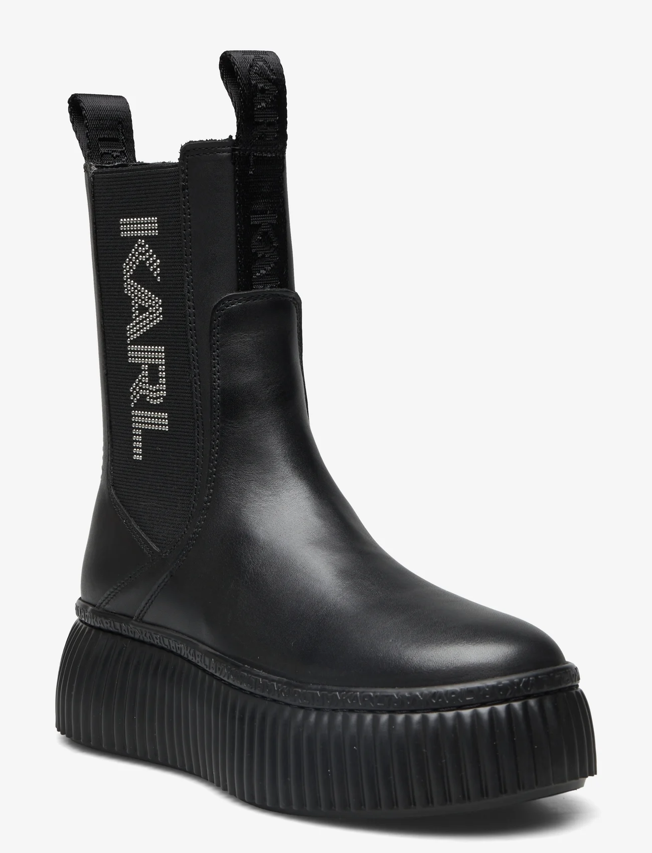 Karl Lagerfeld Shoes - KREEPER LO KC - „chelsea“ stiliaus aulinukai - black lthr mono - 0