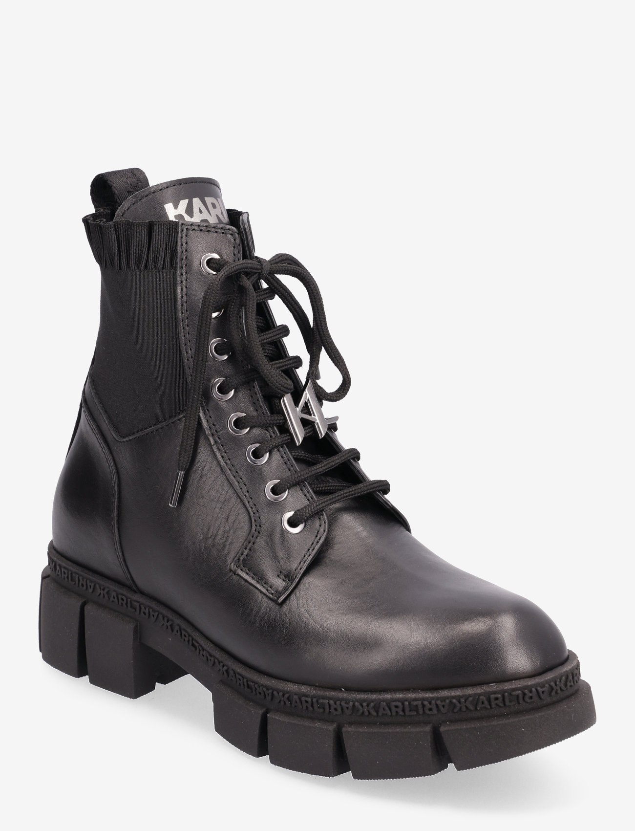 Karl Lagerfeld Shoes - ARIA - nauhalliset nilkkurit - black lthr - 0