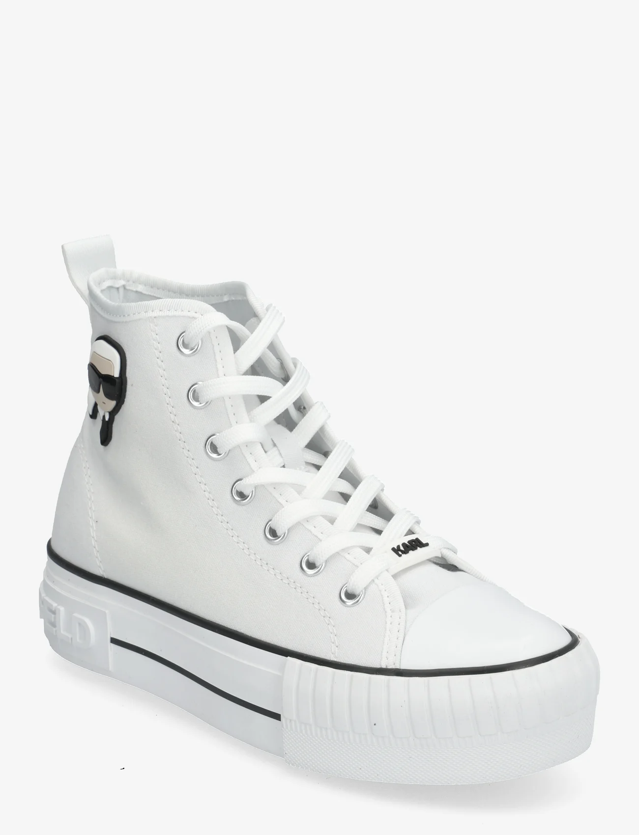 Karl Lagerfeld Shoes - KAMPUS MAX NFT - korkeavartiset tennarit - white canvas - 0
