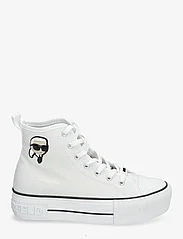 Karl Lagerfeld Shoes - KAMPUS MAX NFT - korkeavartiset tennarit - white canvas - 1