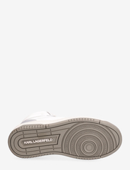 Karl Lagerfeld Shoes - KREW KC - sportiska stila apavi ar paaugstinātu potītes daļu - white lthr/silver - 4