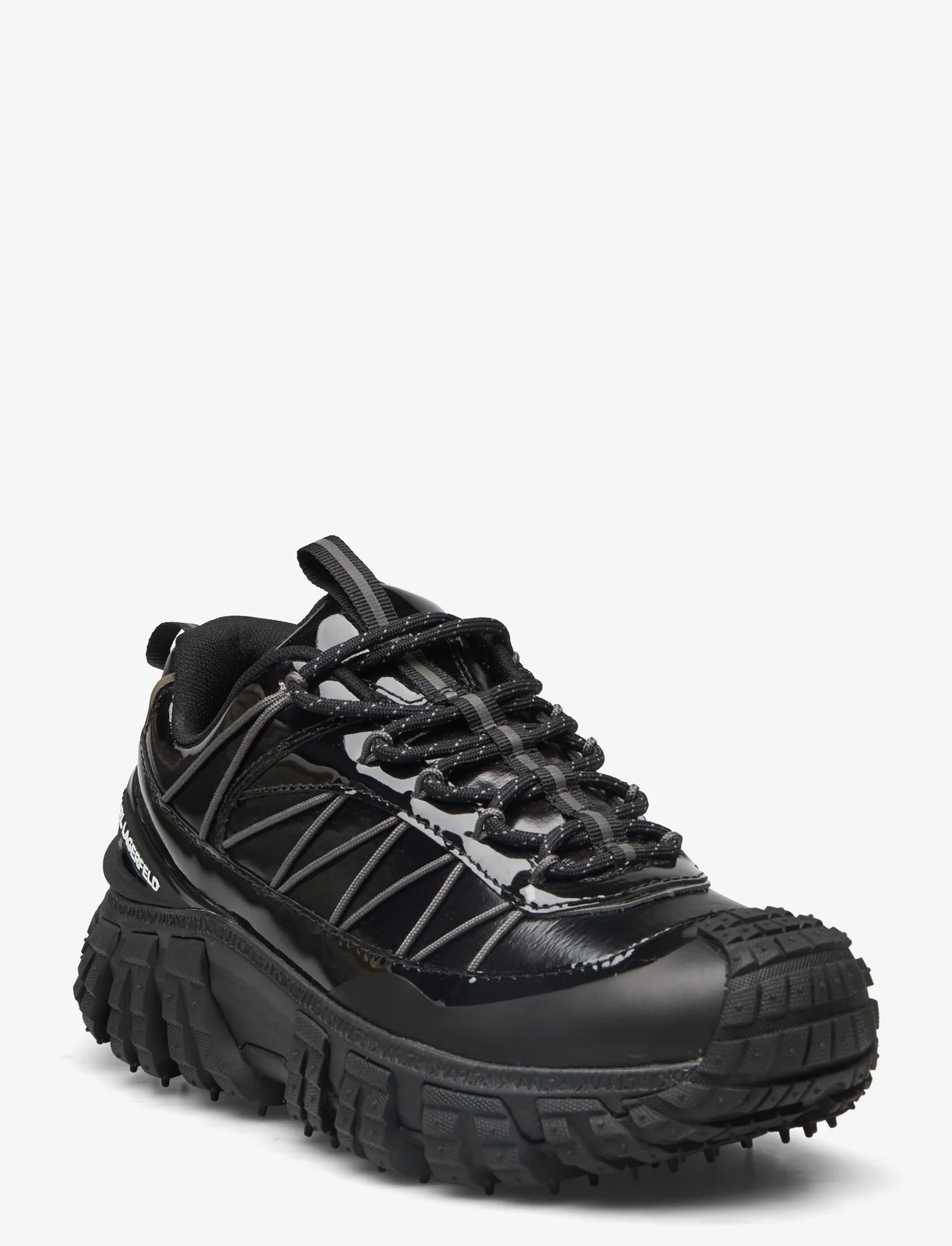 Karl Lagerfeld Shoes - K/TRAIL KC - masīvi sportiskā stila apavi - black lthr&txtl mono - 0