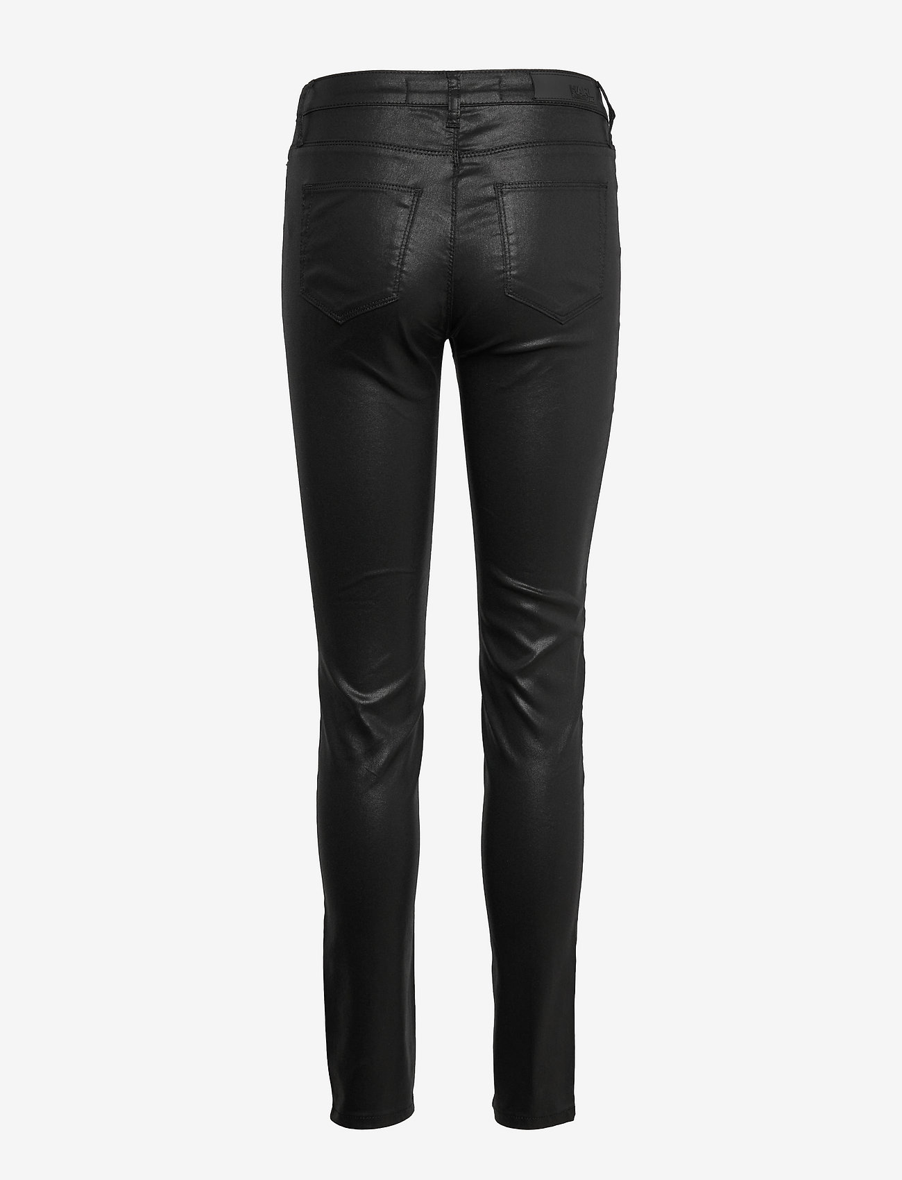 Karl Lagerfeld - Skinny Metallic Denim Pants - metallic black - 1