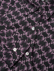 Karl Lagerfeld - Monogram Printed Poplin Dress - shirt dresses - kl pink/bla - 2