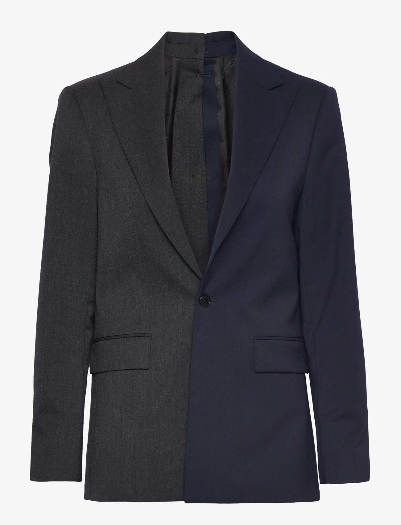 Karl Lagerfeld - Klxcd Unisex Bi-Colour Blazer - festkläder till outletpriser - dark grey/n - 0