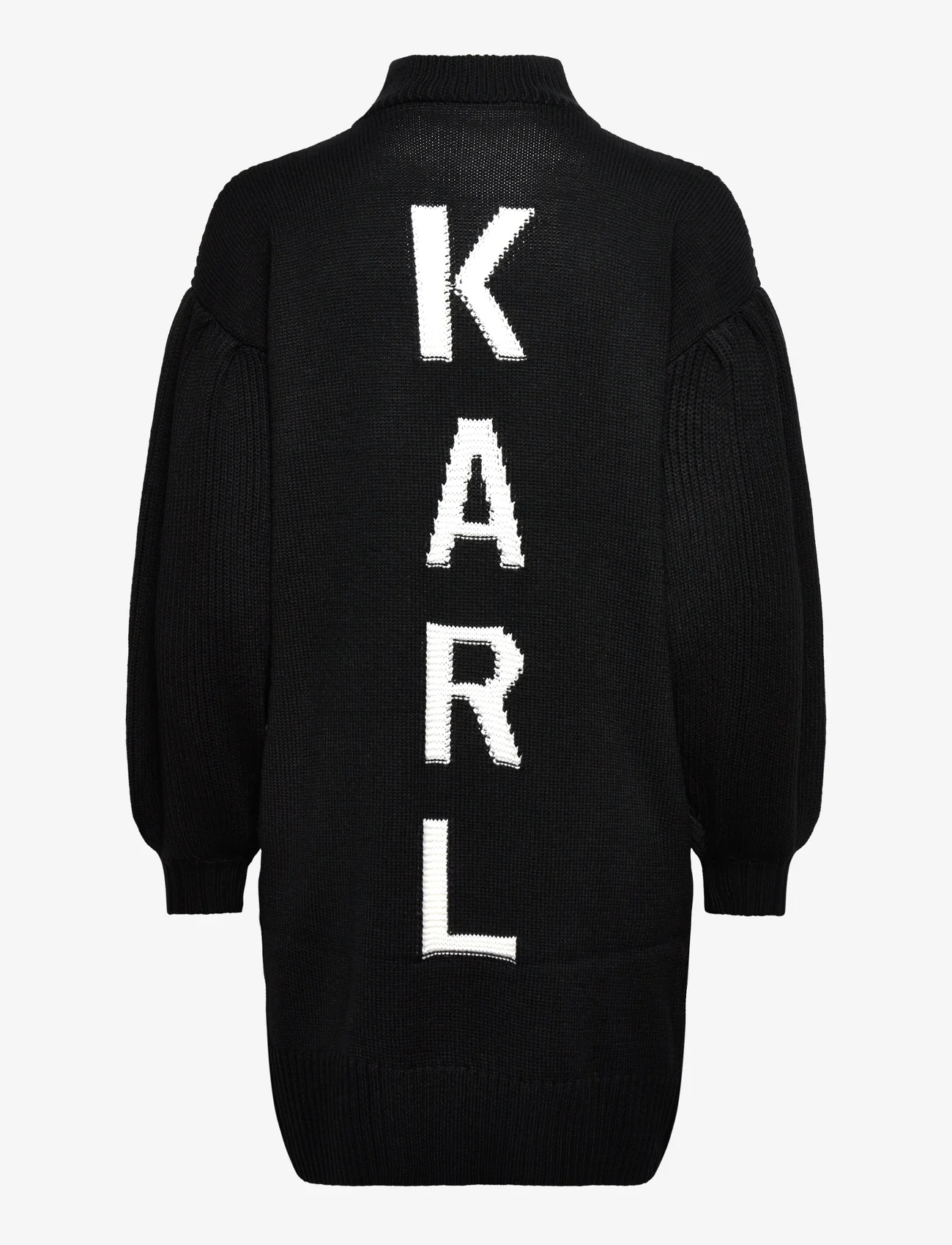 Karl Lagerfeld - Long Knit Tunic W/Logo - tuunikad - black - 1