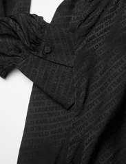 Karl Lagerfeld - Logo Jacquard Shirtdress - midimekot - black - 3