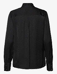 Karl Lagerfeld - Logo Jacquard Ruffle Shirt - pitkähihaiset puserot - black - 1