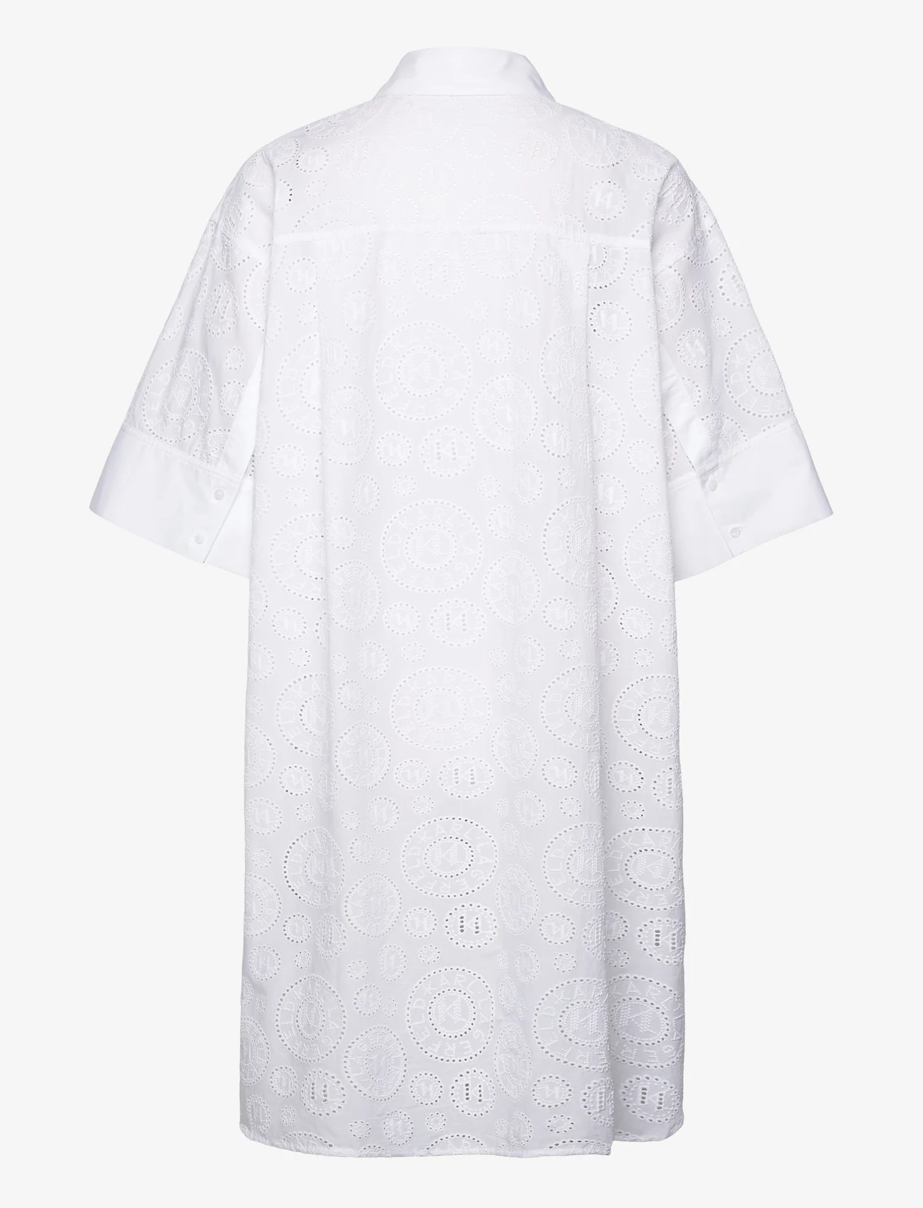 Karl Lagerfeld - Broderie Anglaise Shirtdress - skjortekjoler - white - 1