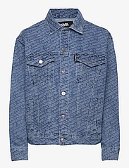 Karl Lagerfeld - Diagonal Aop Denim Jacket - mid blue - 0