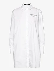 Karl Lagerfeld - Hotel Karl Poplin Tunic - skjortekjoler - white - 0