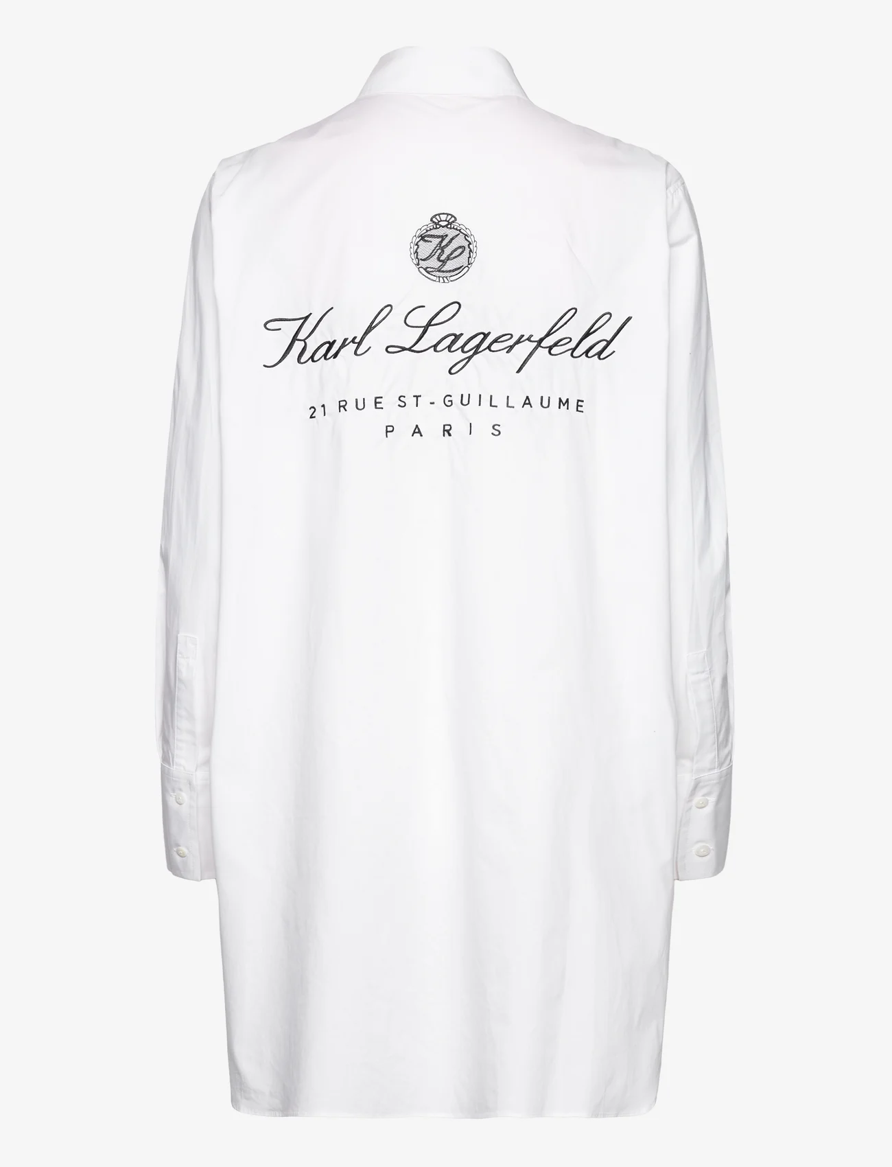 Karl Lagerfeld - Hotel Karl Poplin Tunic - marškinių tipo suknelės - white - 1